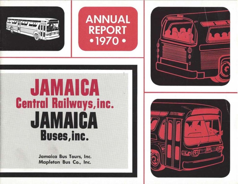 Jamaica Buses annual report cover from 1970